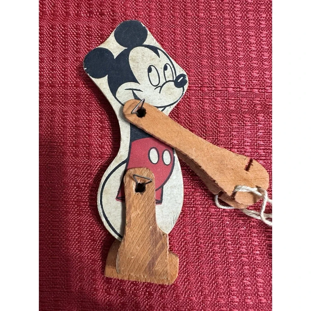 Mickey Mouse Wooden Trapeze Toy Walt Disney Productions Vintage
